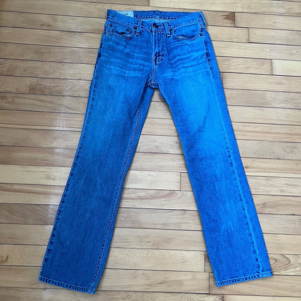 Hollister Bootcut Jeans Mens 28x30 Medium Wash Blue Denim Pants 28 x 30